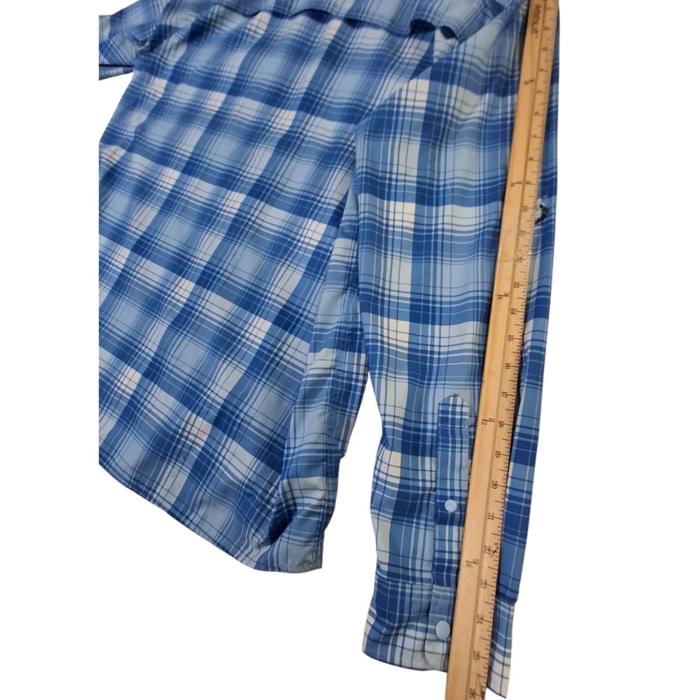 Vineyard Vines On The Go Performance Shirt Men's L Blue Plaid Brrr Button Down - Picture 9 of 9
